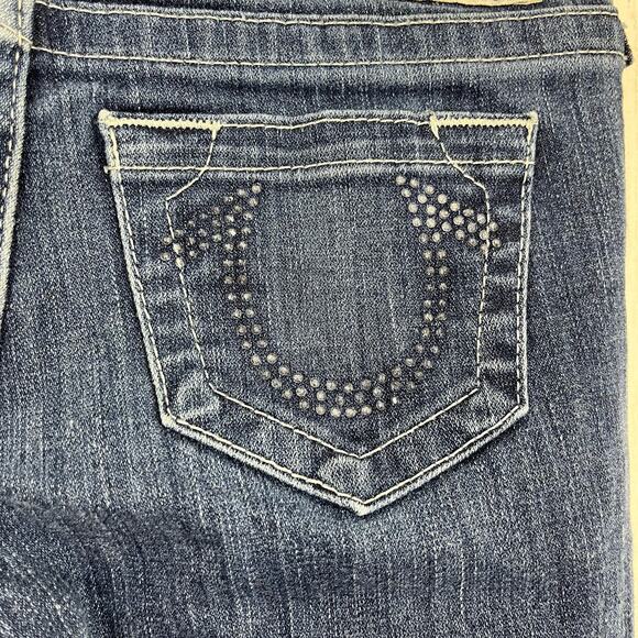 True Religion Lone Star Legging Denim Skinny Jeans Crystal Logo 24 - Picture 6 of 9